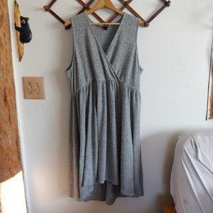 TORRID 3X SUPER SOFT PLUSH LIGHT GREY SURPLICE SKATER DRESS